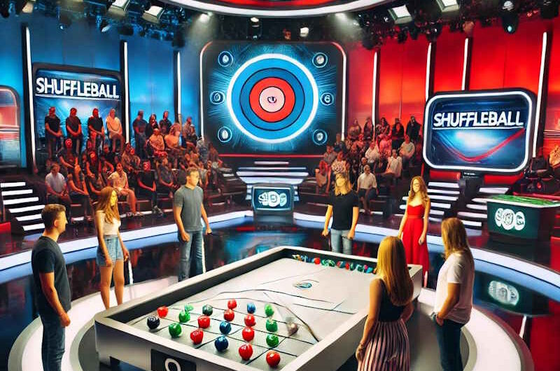 Shuffleboard-Game „Um die Ecke“ aus Stefan Raab Show